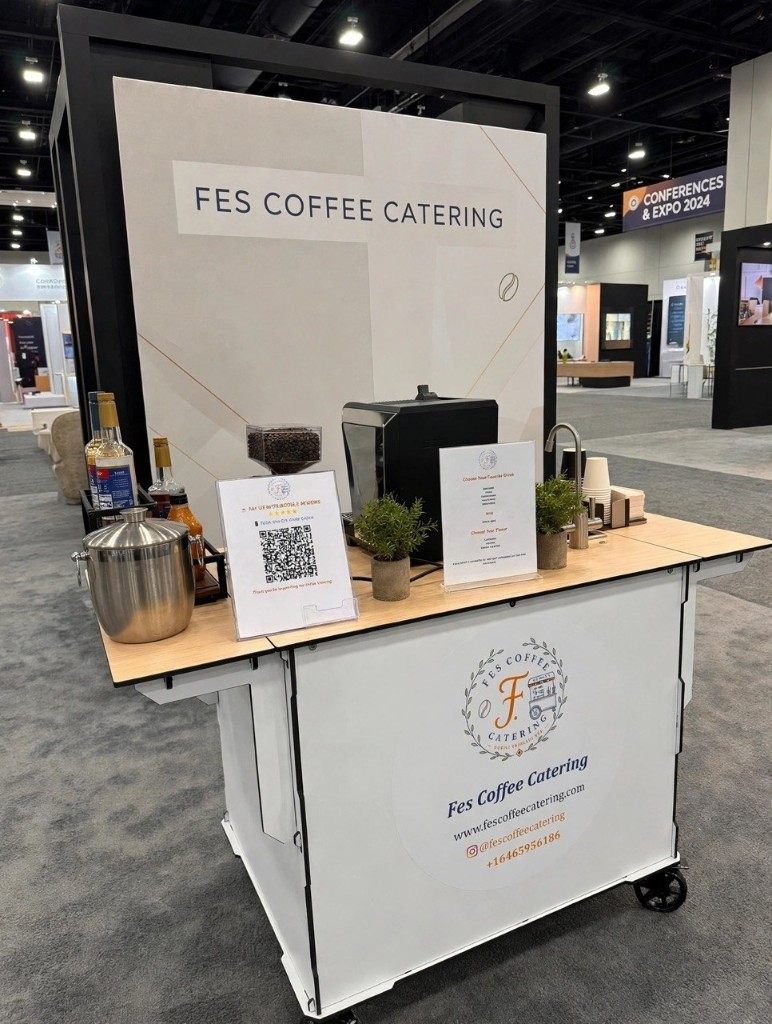 Fes Coffee cart at a conferences and expo booth