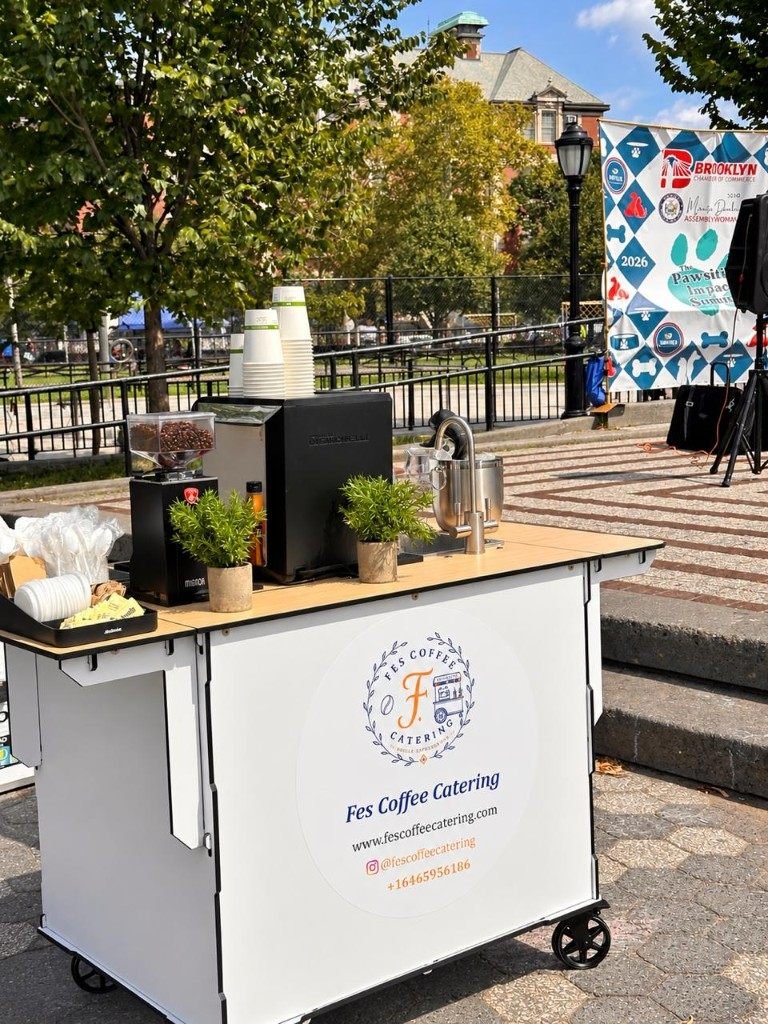 Fes Coffee cart at an outdoor Brooklyn event
