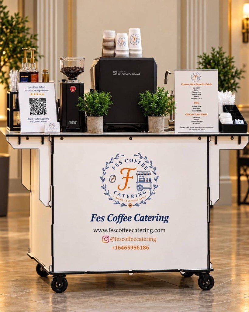 Fes Coffee professional espresso cart setup